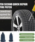 Ten second repair with 60 Piece Tire Repair Kit With Self Service Plugs For Cars Motorcycles Trucks And Tractors