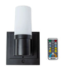 Two Pack Battery Operated Wall Sconces With Remote Easy No Wire Install Matte Black LED Wall Lights 160 Lumen Dimmable