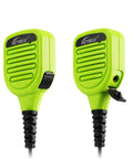 Green IP56 Waterproof Dustproof Shoulder Speaker Microphone For Two Way Radios 2 Pin For Baofeng UV5R BFF8HP Kenwood TK Series