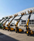 Heavy Duty Electric Glass Vacuum Lifter 600kg Suction Rig displayed outside, with multiple cup grippers for smooth wall installations.