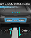 Maxed-Out 49800mAh Solar Power Bank With 15W Fast Charging USB-C and Dual USB-A ports close-up view