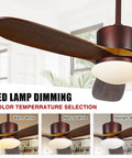 48 Inch Wood Ceiling Fan With Lights And Remote Three Carved Wood Blades Quiet Reversible Motor Oil Rubbed Bronze