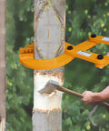 Industrial Pallet Puller Clamp 2204 lb Capacity Heavy Duty Steel Single Scissor clamping a tree for hoisting