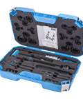 Bearing Installation Tool Kit 10 To 35 Combo Set with impact rings and sleeves, organized in a blue case for easy selection.