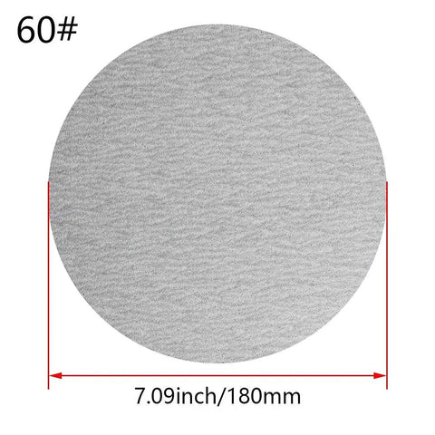 Grab These 50 Pack Super Tough 7 Inch Aluminum Oxide Sanding Discs With Hook Loop Backing And Flocking Design for smooth sanding.