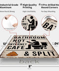 Kickass Vintage Metal Tin Sign 8X12 Inches With A Heck Funny Bathroom Wall Art And Farmhouse Humor Plaque, aluminum, 12x8 inches, pre-drilled holes for mounting.