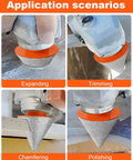 AOKLIT 3‑pc diamond beveling chamfer bit set with orange flange; cone bits for expanding, trimming, chamfering.