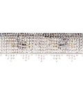 Glam Crystal 24 Inch Over Mirror Bathroom Vanity Light Fixture In Stainless Steel With Sparkling Crystals, Modern Rectangular Design