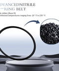 5 Pack Rock Tumbler Drive Belts Premium Buna N O Ring For Thumler's A R1 A R2 A R3 A R6 A R12 And B401 Models shown with materials