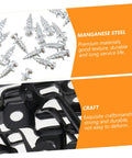 Fifty Pack Of Heavy Duty Furniture Connectors Slick Black Cam Lock Fasteners For Dead Simple Cabinet And Wardrobe Panel Assembly with manganese steel screws.