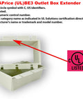 Three-Gang Non-Metallic Electrical Outlet Box Extender For Power Switch Receptacles Ultra Durable UL Listed Deep Box Extension Kit displayed