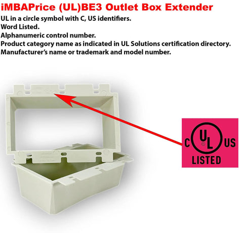 Three-Gang Non-Metallic Electrical Outlet Box Extender For Power Switch Receptacles Ultra Durable UL Listed Deep Box Extension Kit displayed