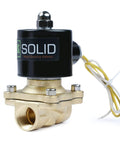 Heavy Duty Brass Electric Solenoid Valve Half Inch 110V AC Normally Closed With Viton Seal, Industrial, Corrosion Resistant
