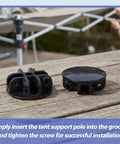 Two Pack 4 Way Roof Center Bracket Connector For Pop Up Canopies And Gazebos Heavy Duty Replacement Parts Black