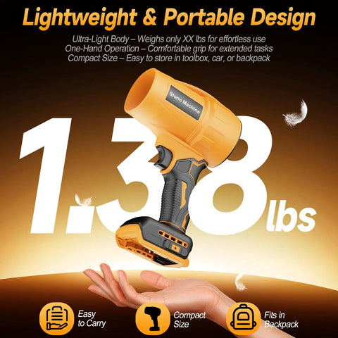 Cordless Leaf And Dust Blower With 20V Battery Compatibility Brushless Jet Fan Powerhouse Handheld Air Blower lightweight design