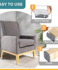 Square Silicone Felt Chair Leg Protectors Set Of 24 For Hardwood Floors shown on chair legs for scratch prevention and quiet glide.