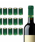 Straight Up Green Heat Shrink Caps For Wine And Oil Bottles 60 Pack 33 X 50 Mm Premium Pvc Bottle Sealer Kit on wine bottle and caps