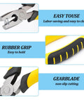 Snap plier from 900 Piece Wire Cage Clips Kit with rubber grip and gear blade, ideal for coops and pet cages.