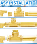 Beefy Brass Long Nipple Pipe Fitting Three Quarters NPT Male And Three Quarters NPT Male Two Inch Length Two Pack installation view