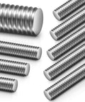Stainless steel 1/2 in x 36 in fully threaded rod, 13 TPI, right-hand threads; multiple rods shown