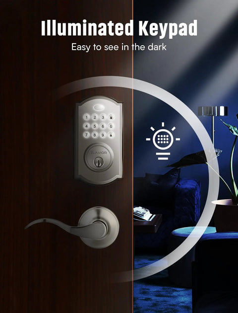 Smooth Touch Digital Keyless Entry Door Lock With Rugged Dual Lever Handles And Automatic Front Deadbolt Built To Last For No Fuss Home Security Quick Install