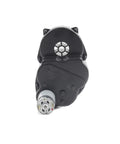 12V Gearbox Motor for Rollplay Ride On Toys and UTVs, high torque 10000 RPM, shown from side angle, black casing