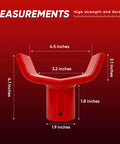 Measurements of Beefy Heavy Duty 12 Ton Bottle Jack Adapter With One Quarter Inch Steel Axle Saddle Fits Three Inch And Four Inch Round Or Square Axles