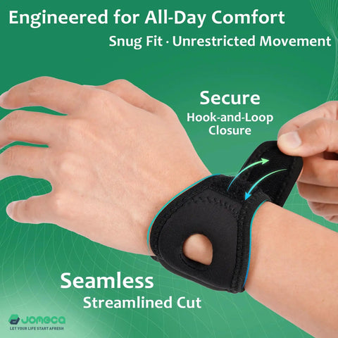 TFCC Tears Wrist Brace With Built-In Ring Pad For Ulnar Side Wrist Pain And DRUJ Instability, showing hook-and-loop closure.