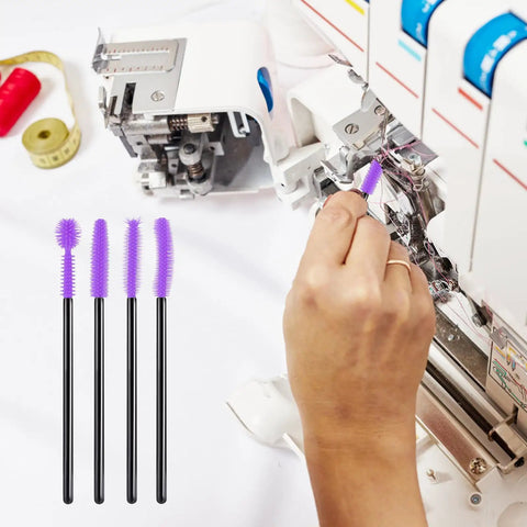 Deep Cleaning Kit For Sewing Machines With Reusable Silicone Bristle Brushes That Reach Every Nook And Cranny, 20 Pack Purple