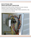 2 Pack 35 Plus 5 MFD 35 Slash 5 UF 370V 440V Dual Run Circular Start Capacitors installed in HVAC panel