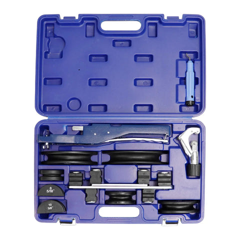 Ratcheting Tube Bender Kit For HVAC And Refrigeration Pros, Carry Case Included, Handles 1/4 To 7/8 Inch Copper And Aluminum Tubing, Easy 90 Degree Bends For Plumbing And Pipe Fittings, A Real Workhorse
