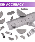 150Pcs Woodruff Keys Set In 15 Sizes 3mm 4mm 5mm 6mm 8mm 10mm Half Moon Semicircle Bond Keys with ruler