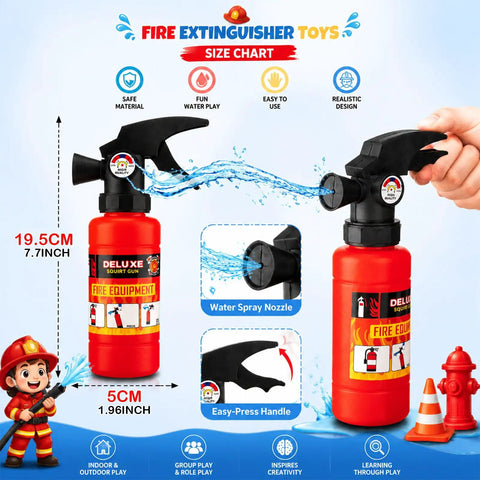 Rad Mini Fire Extinguisher Squirter Toys For Kids Pump Action Water Spray Guns Super Cool For Summer Pool Parties And Birthday Party Favors Bulk 12 Piece Set