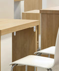 Heavy Duty Iron Angle Brackets 40x40mm corner braces with screws installed under a wooden table for support