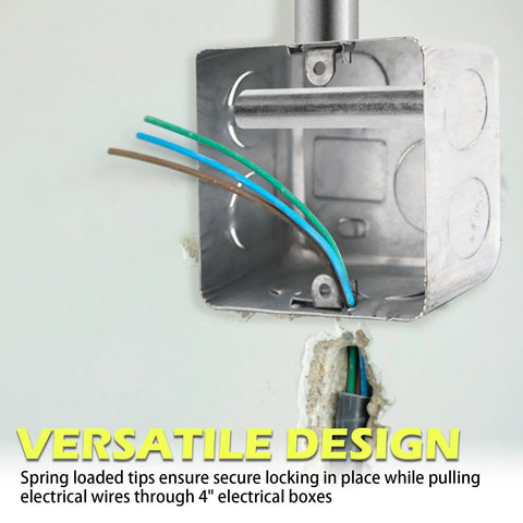 Heavy Duty Stainless Steel Wire Pulling Roller Featuring Kickass Spring Loaded Tips For Four By Four Electrical Boxes Zero Hassle Top Tier Conduit Guide Tool