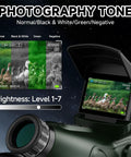 All In One 80mm Portable Refractor Telescope With Auto Focus And 4K Astrophotography Camera For Adults And Beginners Dual Screen Spotter Internal External Viewfinder Beginner Friendly To Pro High Clarity Optics Long Range 350X Magnification, dual-screen view