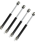 100N 22.5lb Gas Struts 10 Inch Lift Supports Set Of 4 For Lids And Doors, Smooth 90 Degree Opening; 4 gas struts lined up