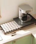 Coffee Pod Drawer Organizer For K Cup Pods, 35 Capacity Sliding Mesh Storage Basket, compact design on kitchen counter