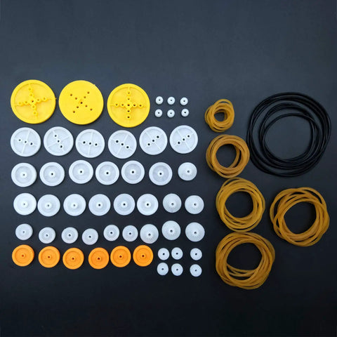 2mm Hole Plastic Belt Pulley Gear Set Modulus Bundle For DIY Robots RC Cars Toy Planes And Models Dope Belt And Pulleys Kit With 6mm To 36mm Pulleys And 20mm To 45mm Belts Easy Install For Makers