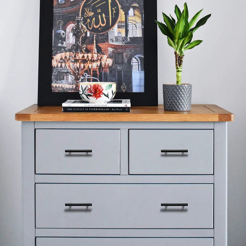 Matte Black Cabinet Pulls 5 Inch Length 3 Inch Hole Centers 45 Pack Built Tough Stainless Steel Cupboard Handles on dresser