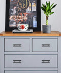 Gray cabinet with 60 Pack 6 Inch Cabinet Pulls Matte Black Stainless Steel Kitchen Cupboard Handles 3.75 Inch Center To Center Hole Spacing Everyday Workhorse For Cabinets And Drawers, picture, and plant on top