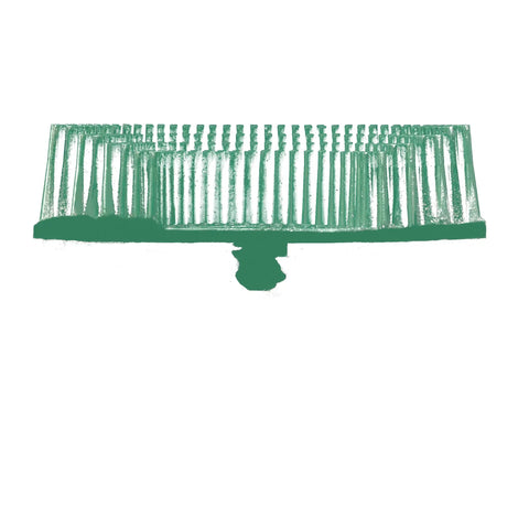 Green Roloc Bristle Disc For Metal Coating Removal 80 Grit Ceramic Mineral, Molded Abrasive Bristles, Quick Attach Roloc Mount, 2 Inch