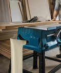 Extra Large Table Saw Dust Collector Bag Universal Fit For 10 Inch Power Tools With 2.5 Inch Port Hookup No Sweat Cleanup System attached to table saw.