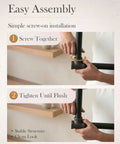Assembly of 10 Pack Three Quarter Inch Malleable Cast Iron Pipe Tees for Threaded Black Pipes in DIY steampunk design