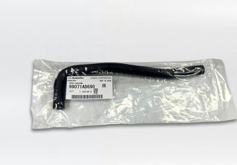 Subaru Genuine Vacuum Hose 99071AD690 OEM Replacement Part in packaging, black silicone, for engine vacuum system repairs