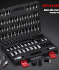 92 Piece Allen And Torx Socket Set For 1/4 3/8 1/2 Inch Drives With Tamper Proof Torx And Hex Bits, SAE And Metric in case.