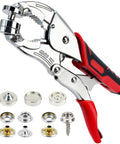 Heavy Duty Snap Fastener Tool Kit With 140 Pcs Punching Capable Magnetic Mold for DIY snap installation on fabrics, leather, boat covers.