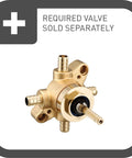 Gold valve component for Dartmoor 1-Handle M-CORE Transfer Valve Trim Kit With A Slick Brushed Nickel Finish Valve Required U231 Or U361
