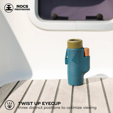 Zoom Tube 8x32 Monocular for Bird Watching and Backpacking, Ultra Portable Pocket Sized Scope with Lightweight Build, Fully Multi Coated Optics and Bak4 Prism, Ideal for Hiking, Wildlife, Travel and Nature Lovers, blue twist-up eyecup