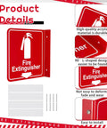 24 Pack Fire Extinguisher Signs 6.3 Inch By 6.3 Inch Durable Acrylic Warning Signs With Pre Drilled Holes for home and office safety